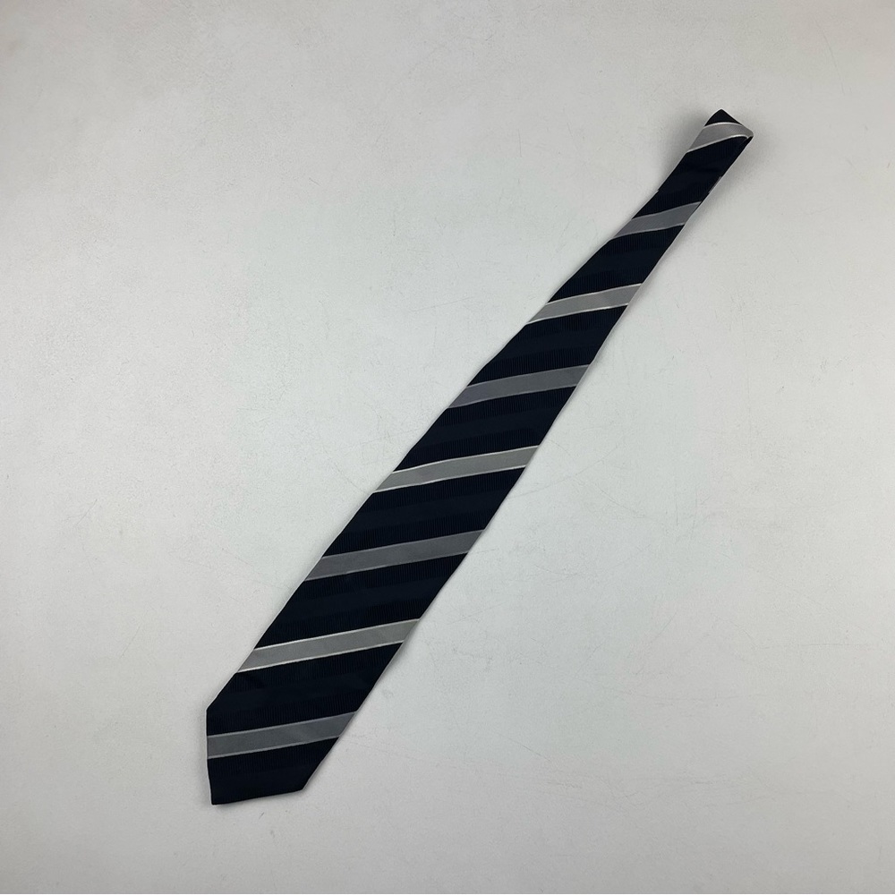Vintage Giorgio Armani Silk Tie Diagonal Stripes Necktie Designer Made in Italy